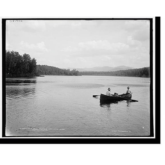 Historic Print, Cold Brook Mountains from State Bridge, Adirondack Mountains, 18" x 24"