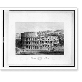 Historic Print, Coliseum at Rome.G. Klucken ; Armstrong & Co., lith., 18" x 24"