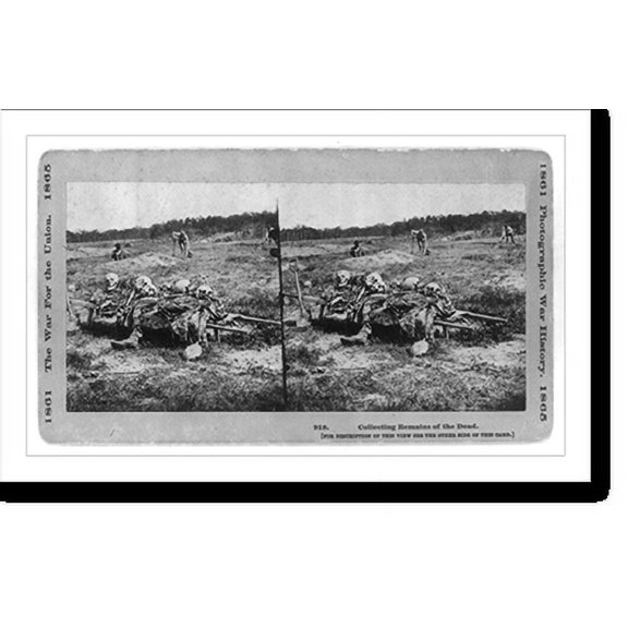 Historic Print, Collecting remains of the dead - 2, 16" x 20"