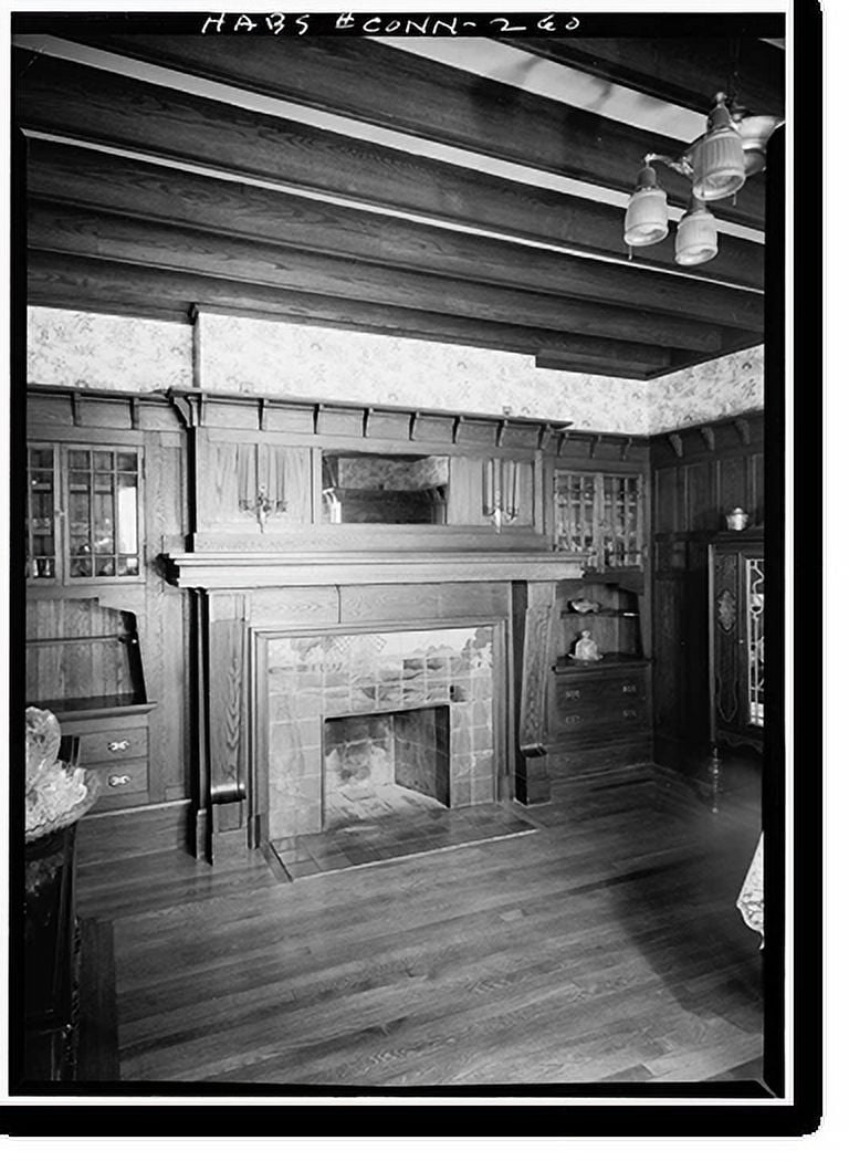 Historic Print, Colonel Converse House, 185 Washington Street, Norwich