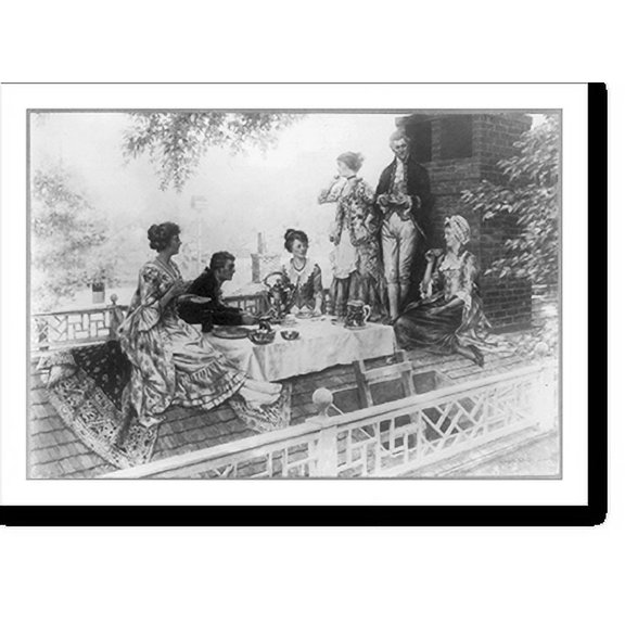 Historic Print, Colonial High Tea, 16" x 20"