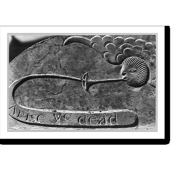 Historic Print, [Colonial Massachusetts tombstone details: Elizabeth Lambert, Wakefield, 1775], 18" x 24"