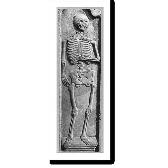 Historic Print, [Colonial Massachusetts tombstone details: Ruth Carter, The Granary, Boston, 1697/8], 18" x 24"