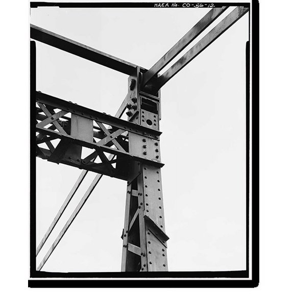 Historic Print, Colorado & Southern Railway Denver Roundhouse Complex, Seventh Street, East of South Platte River, Denver, Denver County, CO - 12, 18" x 24"