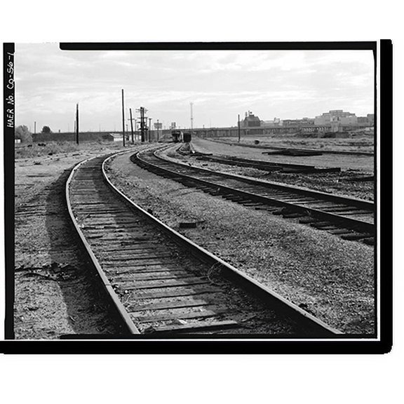 Historic Print, Colorado & Southern Railway Denver Roundhouse Complex, Seventh Street, East of South Platte River, Denver, Denver County, CO, 18" x 24"