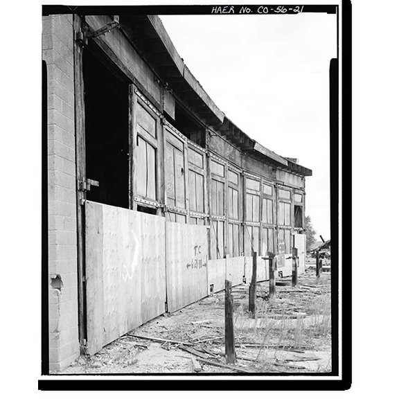 Historic Print, Colorado & Southern Railway Denver Roundhouse Complex, Seventh Street, East of South Platte River, Denver, Denver County, CO - 21, 16" x 20"