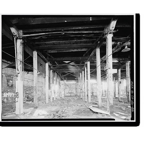 Historic Print, Colorado & Southern Railway Denver Roundhouse Complex, Seventh Street, East of South Platte River, Denver, Denver County, CO - 26, 16" x 20"