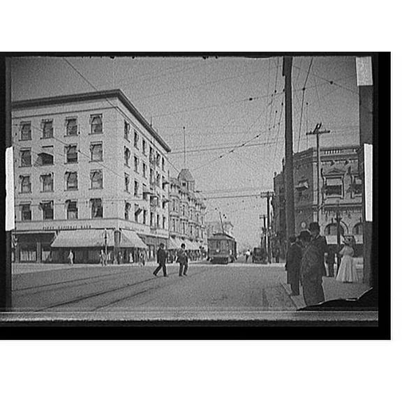 Historic Print, [Colorado Street at Fair Oaks Avenue, probably Pasadena, California], 18" x 24"