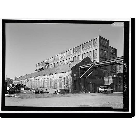 Historic Print, Colt Fire Arms Company, Forge Shop, 36-150 Huyshope Avenue, 17-170 Van Dyke Avenue, 49, Hartford, Hartford County, CT - 3, 18" x 24"