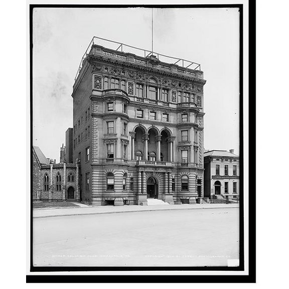 Historic Print, Columbia Club, Indianapolis, Ind., 16" x 20"