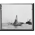 Historic Print, Columbia, steel mast carried away, 16" x 20"