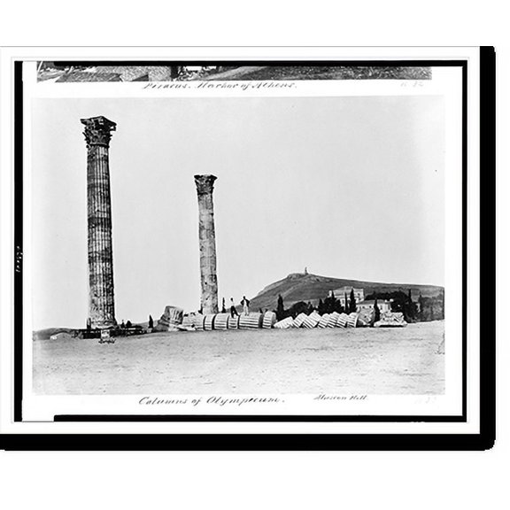 Historic Print, Columns of Olympieum. Museon Hill.Bonfils., 18" x 24"