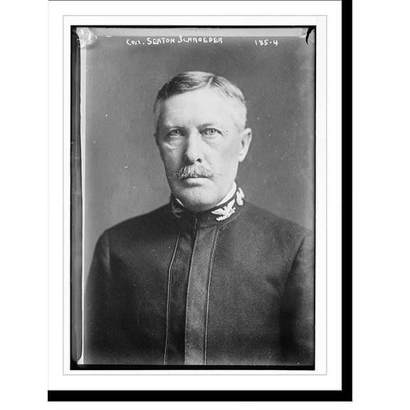 Historic Print, Com. Seaton Schroeder, portrait bust, 18" x 24"