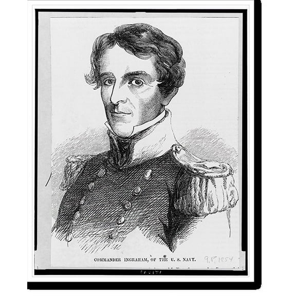 Historic Print, Commander Ingraham, of the U.S. Navy, 16" x 20"