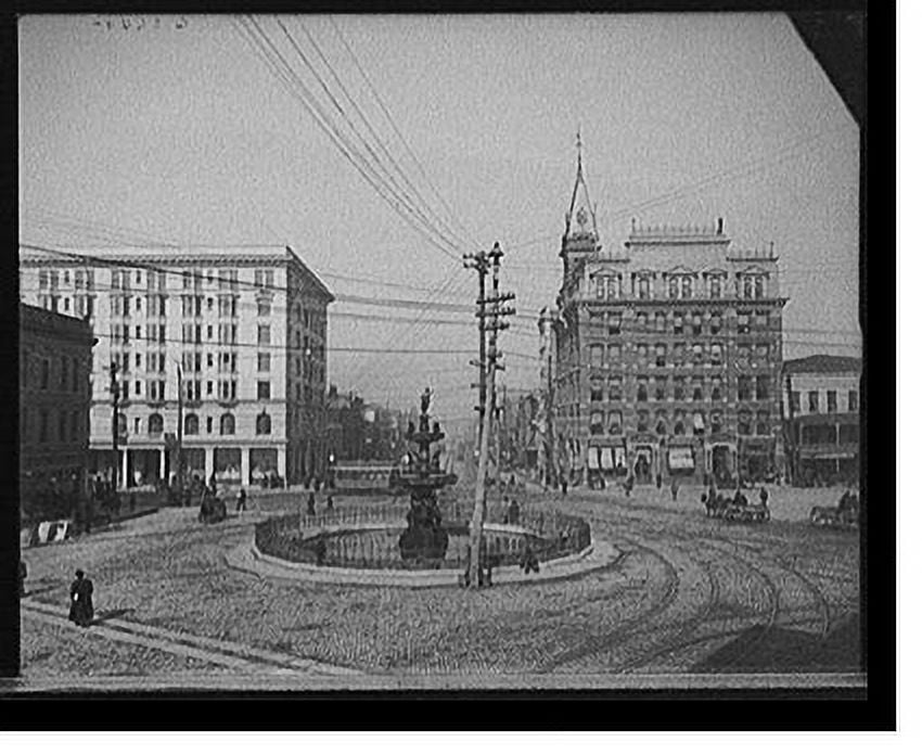 Historic Print, Street from Court Square, Montgomery, Ala