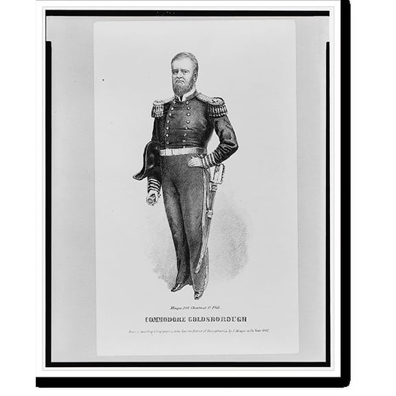 Historic Print, Commodore Goldsborough.Magee., 16" x 20"
