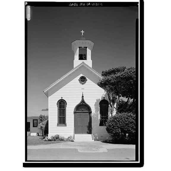 Historic Print, Community Methodist Church, Johnston & Miramontes Streets, Half Moon Bay, San Mateo County, CA, 18" x 24"