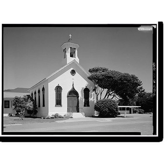 Historic Print, Community Methodist Church, Johnston & Miramontes Streets, Half Moon Bay, San Mateo County, CA - 2, 18" x 24"