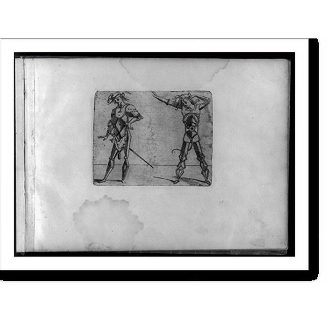 Historic Print, figures in cubist and surrealistic style