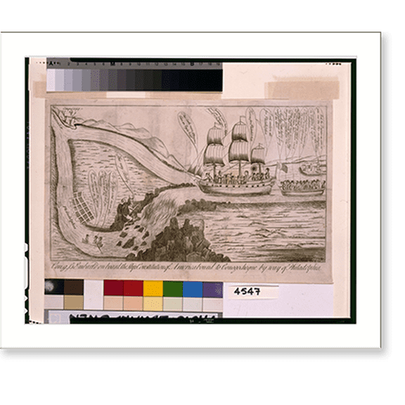 Historic Print, Con-g-ss embark'd on board the ship Constitution of America bound to Conogocheque by way of Philadelphia - 2, 16" x 20"