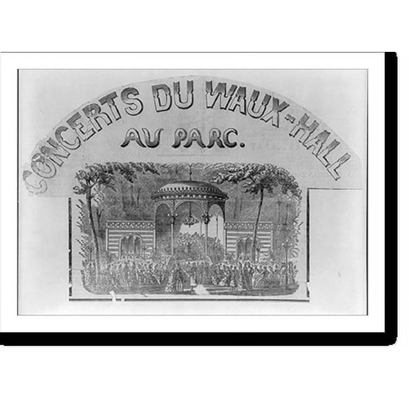 Historic Print, Concerts du Waus-Hall au Parc, 16" x 20"