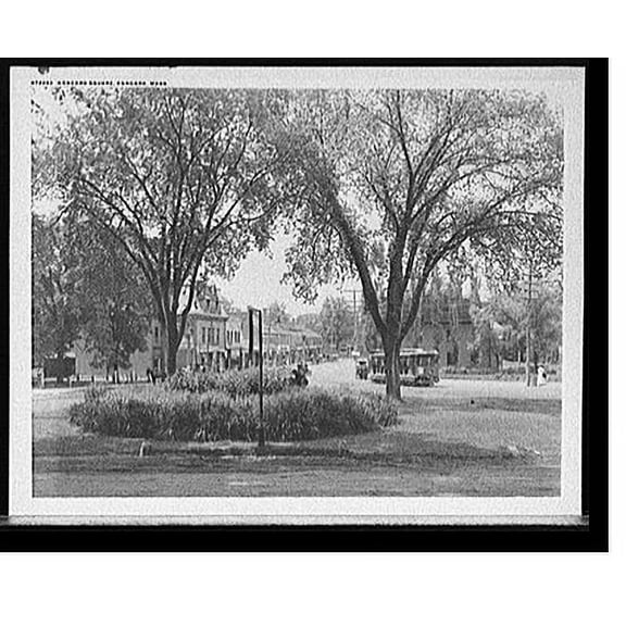 Historic Print, Concord square, Concord, Mass., 16" x 20"