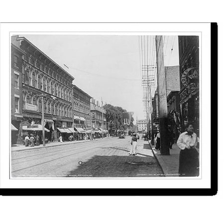 Historic Print, Congress Street toward Monument Square, Portland, Maine, 16" x 20"