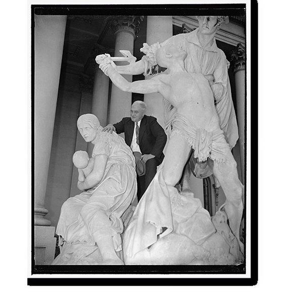 Historic Print, Congress urged to remove tomahawk-swinging Indian statue from steps of Capitol. Washington, D.C., April 27. If Rep., 16" x 20"