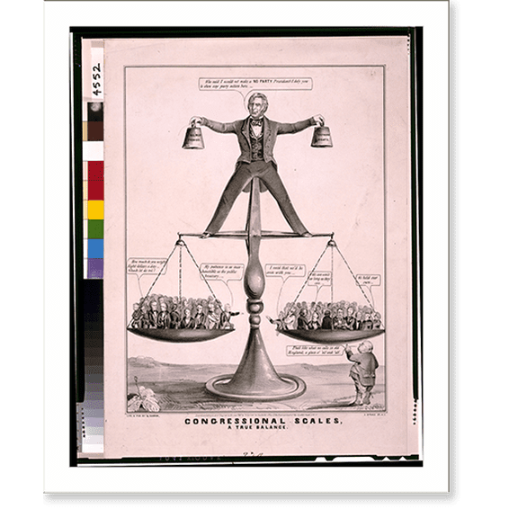 Historic Print, Congressional scales. A true balance - 2, 18" x 24"