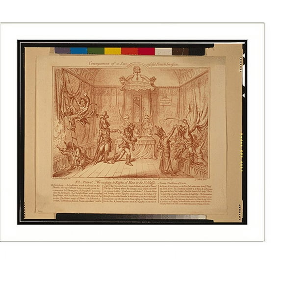 Historic Print, Consequences of a successful French invasion.Sir John Dalrymple, inv.; Js Gillray, fecit., 16" x 20"