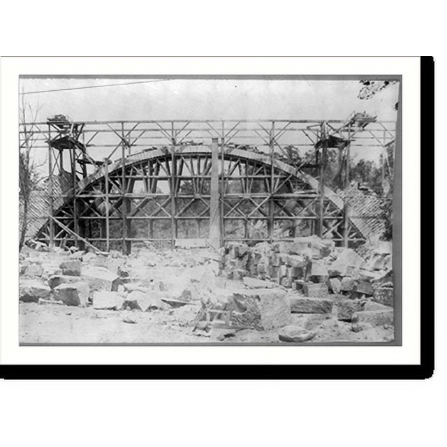 Historic Print, [Construction of] Cabin John Bridge, Cabin John, Md