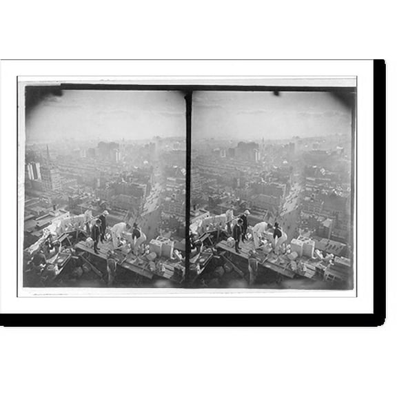 Historic Print, [Construction work atop NYC skyscraper], 16" x 20"