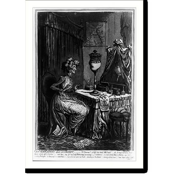 Historic Print, Contemplations upon a coronet ;.Js Gy, inv. & ft., 18" x 24"