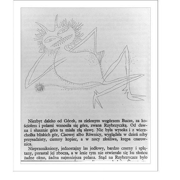 Historic Print, [Contemporary illus. from slavic book: reclining satanic figure], 16" x 20"