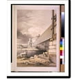 Historic Print, Conway tubular bridge. With the preparations for