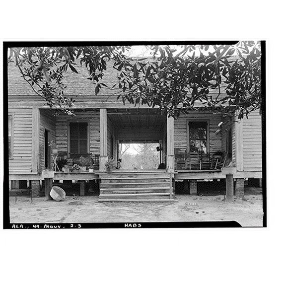 Historic Print, Cooper-Beasley House, County Road 96 (Old Saint Stephens Road), Mount Vernon, Mobile County, AL - 3, 18" x 24"