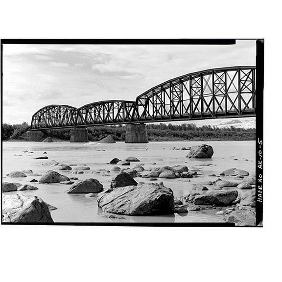 Historic Print, Copper River & Northwest Railroad, Million Dollar Bridge, Spanning Copper River at Miles Glacier, Cordova vicinity, Valdez-Cordova Census Area, AK - 5, 16" x 20"