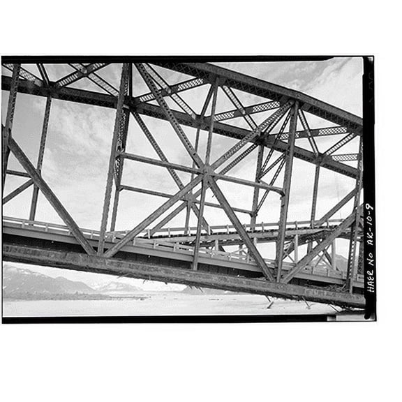 Historic Print, Copper River & Northwest Railroad, Million Dollar Bridge, Spanning Copper River at Miles Glacier, Cordova vicinity, Valdez-Cordova Census Area, AK - 9, 16" x 20"