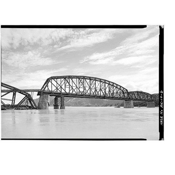Historic Print, Copper River & Northwest Railroad, Million Dollar Bridge, Spanning Copper River at Miles Glacier, Cordova vicinity, Valdez-Cordova Census Area, AK - 6, 16" x 20"
