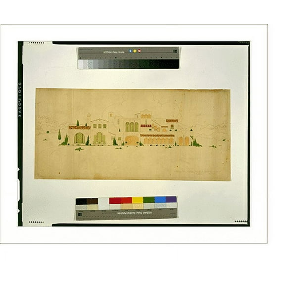 Historic Print, [Country club (Proposed Silver Springs Country Club"), Silver Spring, Maryland. Front elevation]", 18" x 24"