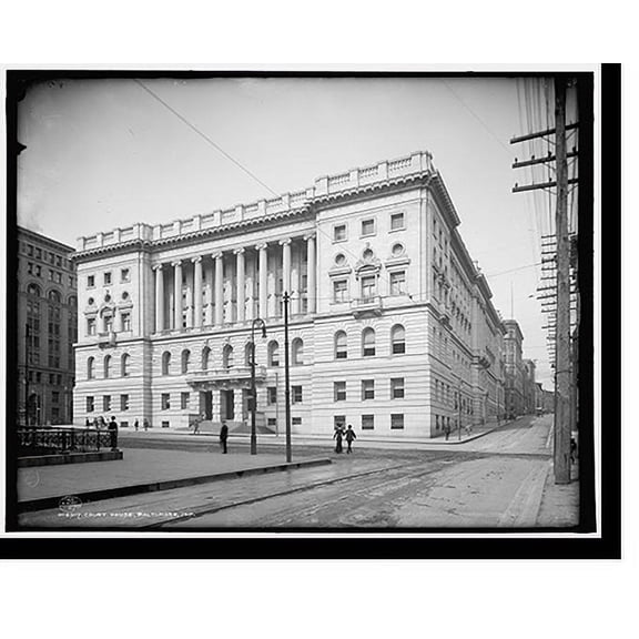 Historic Print, Court House, Baltimore, Md., 16" x 20"