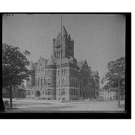 Historic Print, Court House, Grand Rapids, Mich., 18" x 24"