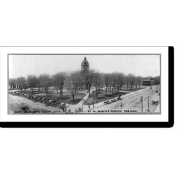 Historic Print, Court house, Goshen, Indiana.W. Parfitt., 16" x 20"