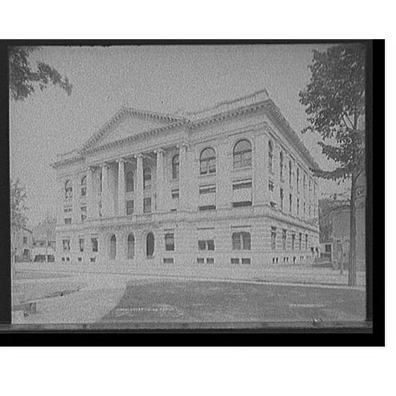 Historic Print, Court house, Troy, N.Y., 16" x 20"
