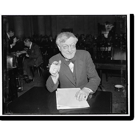 Historic Print, Court reform plan hostile to Constitution. Washington, D.C., April 5. Frank H. Sommer, Dean of the New York Univeristy Law School, denouncing the President's Judiciary p...18" x 24"
