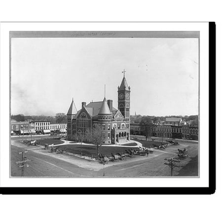 Historic Print, Courthouse and square, Monroe, Wisconsin, 16" x 20"
