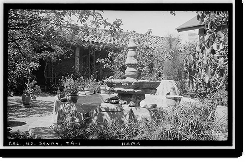 Historic Print, Covarrubias Adobe, 715 Santa Barbara Street, Santa Barbara, Santa Barbara County