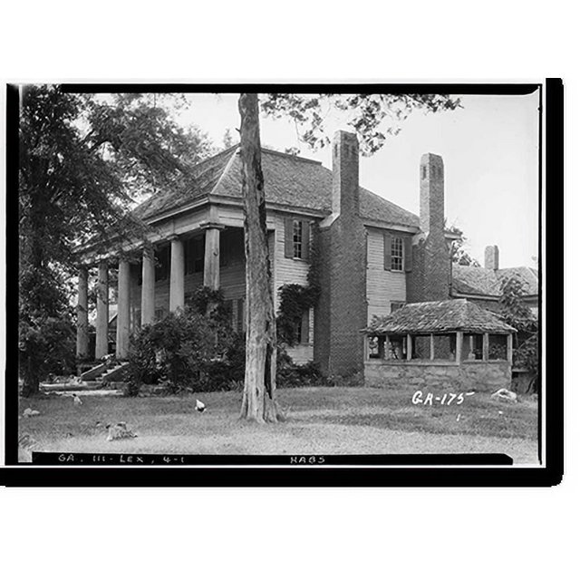Historic Print, CoxChedelJohnston House, Lexington, Oglethorpe County