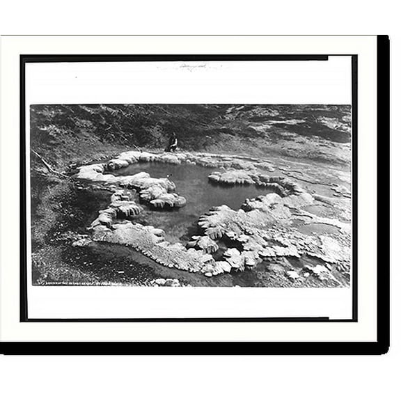 Historic Print, Crater of the Deluge Geyser, Red Mtn. Basin, 16" x 20"