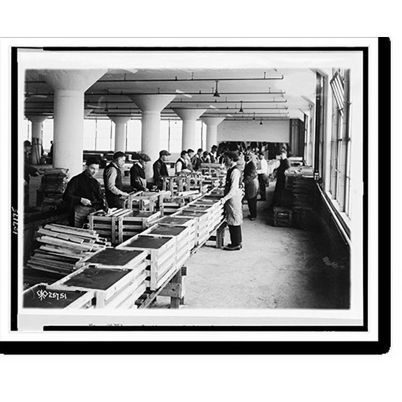 Historic Print, Crating - packing room, Bush Terminal, N.Y., 18" x 24"